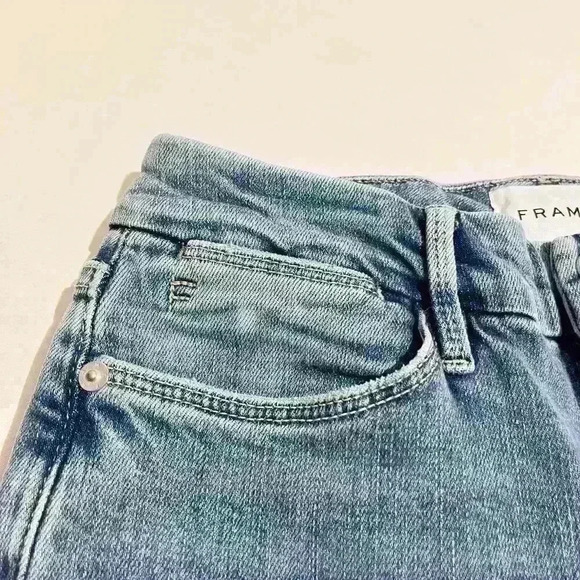 FRAME Blue High Waisted Light Wash Flare Jeans Womens Size 26 - Picture 10 of 16